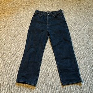 Black Denim Forum Wide Leg Jeans